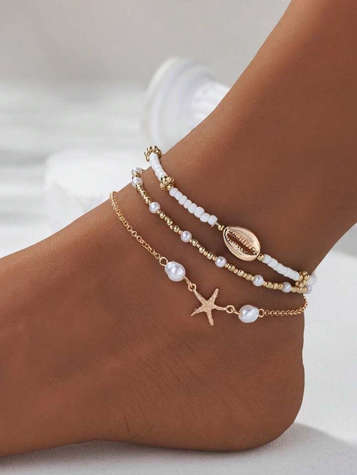 Handmade beaded anklet